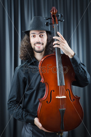Man playing the cello