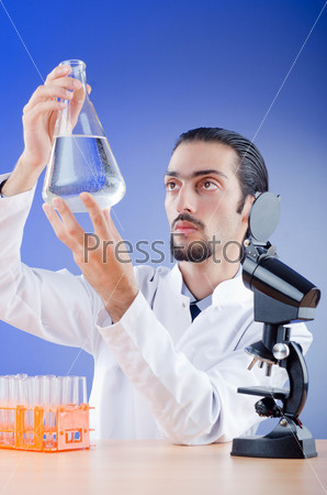 Young chemist in the lab, stock photo