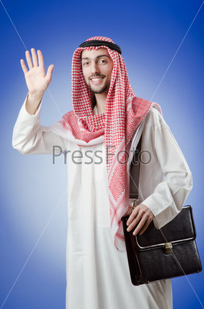 Arab businessman in studio shooting, stock photo