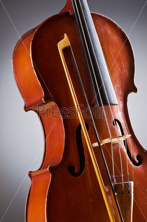 Music Cello in the dark room, stock photo