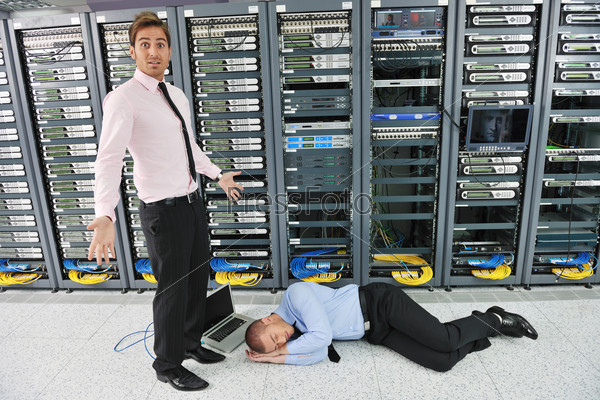 system fail situation in network server room