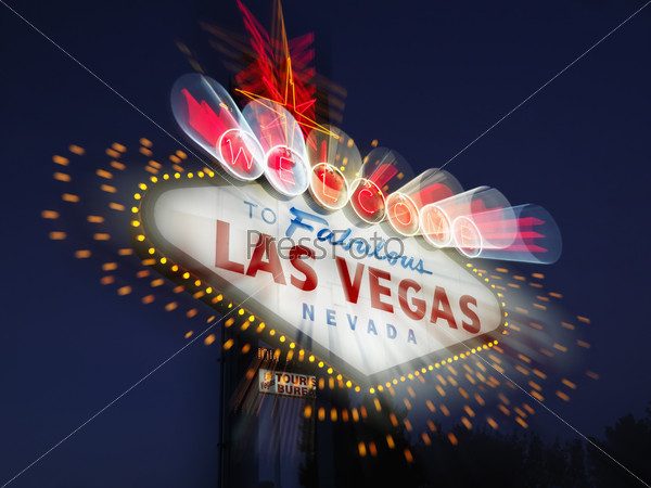 Blurred Las Vegas Welcome Sign