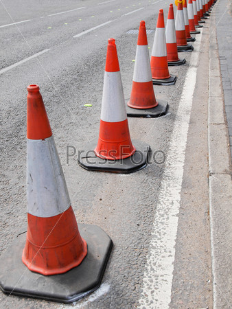 Traffic cone used in street road works