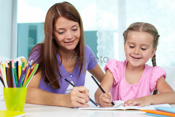 Drawing with mom
