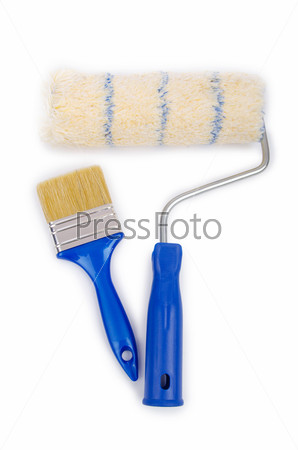 Painter\'s tools isolated on the white