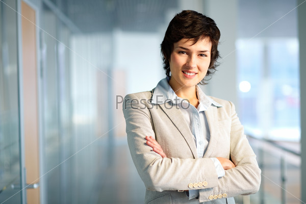 Portrait of a self-confident business lady with a charming smile