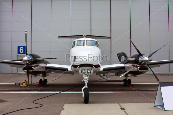 Small private propeller aircraft with one engine