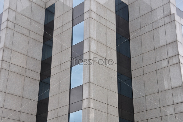 High rise modern building facade architectural detail. Abstract background.