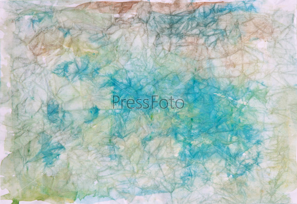Paper with blue, green, and brown paint abstract. Abstract border frame with vintage background texture design, luxurious paper or grunge wallpaper