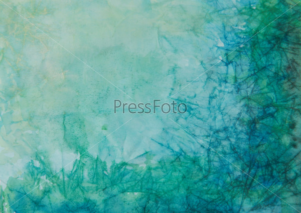 Paper with blue, green, and black paint abstract. Abstract border frame with vintage background texture design, luxurious paper or grunge wallpaper