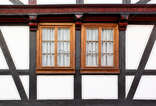 Windows of old house
