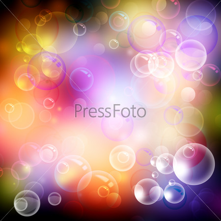 Bubble and bokeh. Abstract spa and health backgrounds