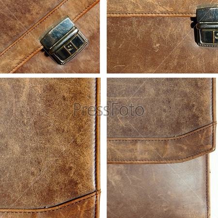 Set old skin briefcase. Useful as background for design-works