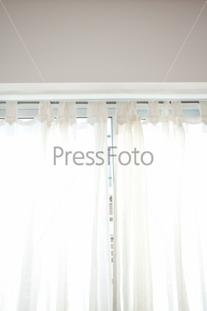 Background of the curtains in the sunlight