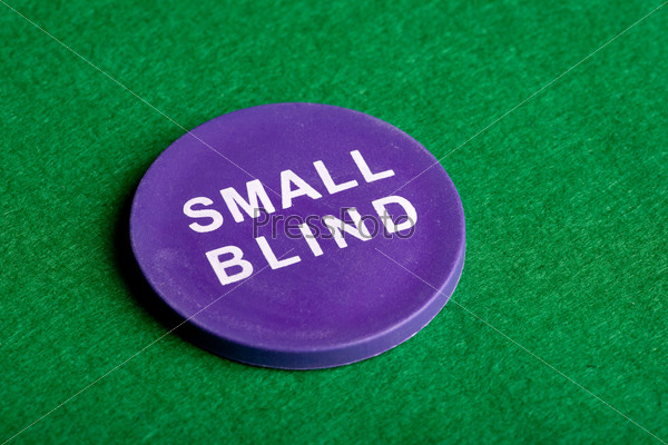 A small blind chip viewed from an angle