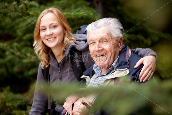 Портрет деда с внучкой