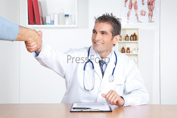 Doctor And Patient Shake Hands