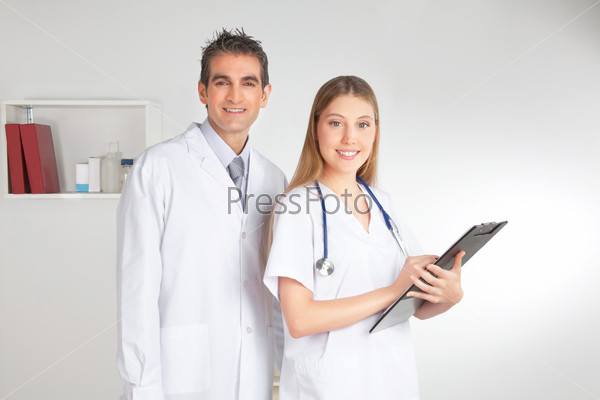 Male and Female Doctor, Portrait