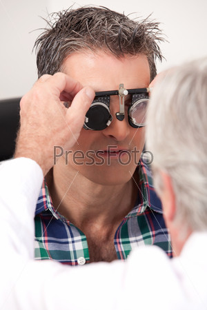 Eye Exam with Measuring Spectacles