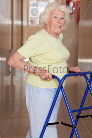 Elderly Woman with Zimmerframe