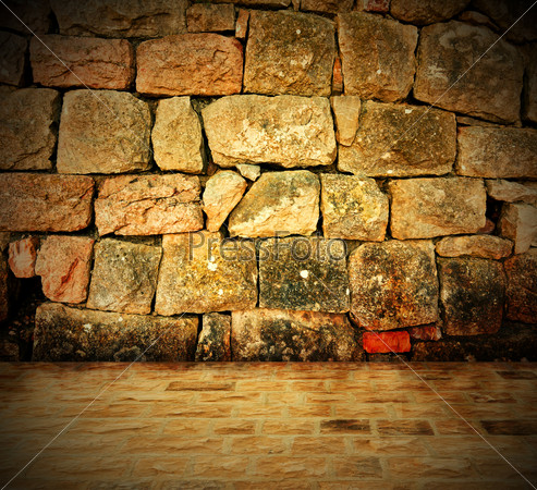 Stone wall background - An old stone wall makes an excellent background