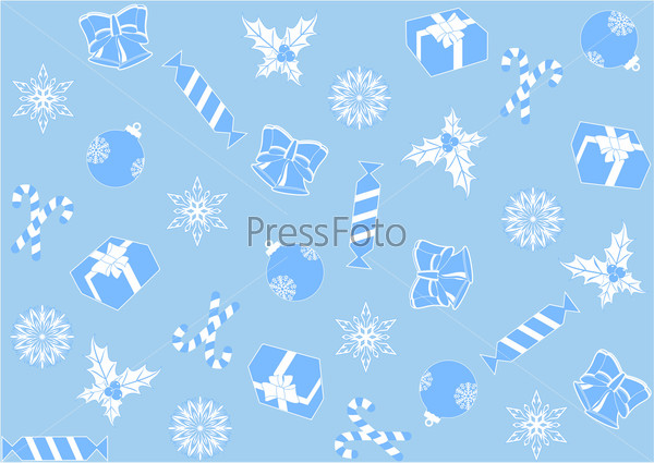 seamless light blue background for the new year and Christmas