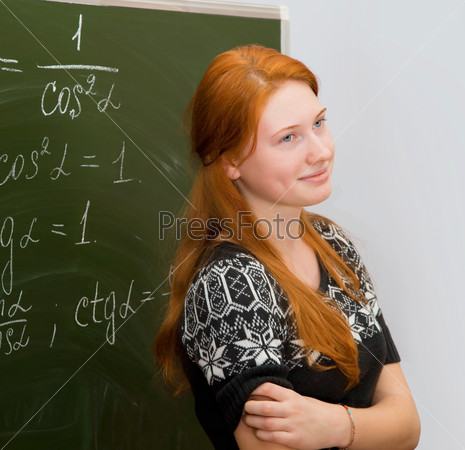 The red-haired girl meets math lesson