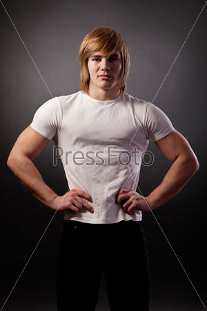portrait of young bodybuilder man