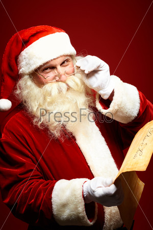 Santa reading letter