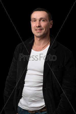 Portrait of a smiling man. Isolated