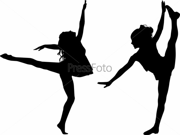 Silhouette sport dance