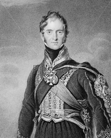Генри Паджет, 1-й маркиз Англси (1768-1854) на гравюре 1840 года. Британский военный и государственный деятель, главным образом известный руководством заряда тяжелой кавалерии против колонны Д'Эрлона во время битвы при Ватерлоо. Гравюра С.Фримана с картин