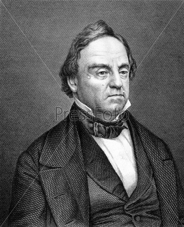 Дьюис Касс (1782-1866) на гравюре 1859 года. Американский военный и политический деятель