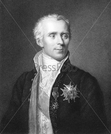 Пьер Симон Лаплас (1749-1827) на гравюре 1833 г. Французский математик и астроном, считается одним из величайших ученых всех времен