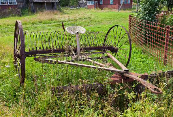 Rake hay in agriculture obsolete model