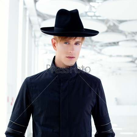 black far west modern fashion man with hat