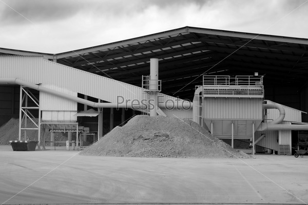 Aggregates and gravel stones  construction factory