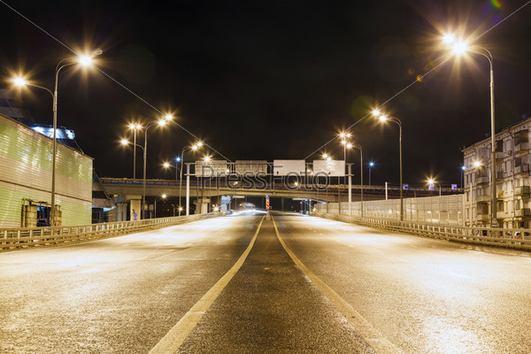 City Road overpass at night