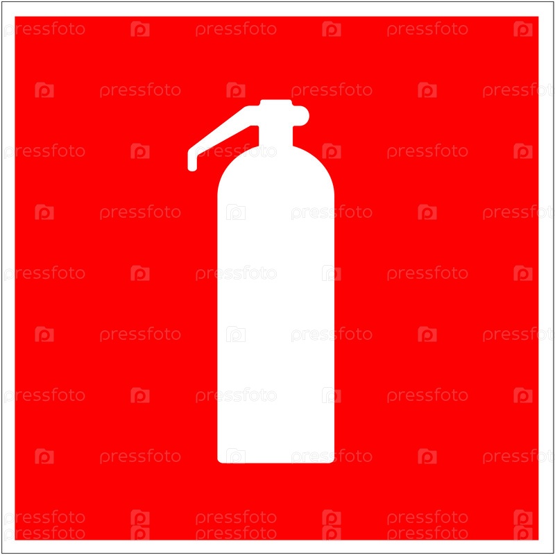 Знак пожарной безопасности. Огнетушитель - Stock Image - Everypixel