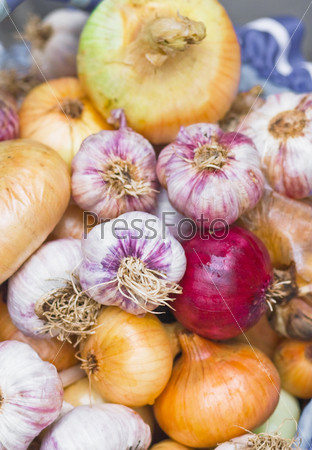 Many mature onions