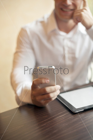 Man with smartphone