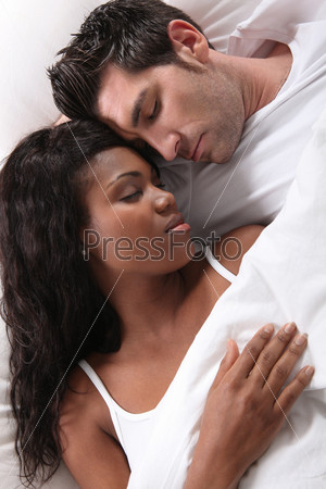 Portrait of a sleeping couple