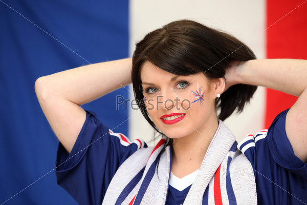 Female French soccer supporter