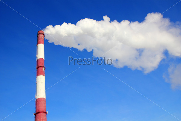 Smoking pipes of thermal power station