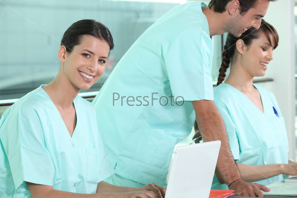 Nurses at work, stock photo