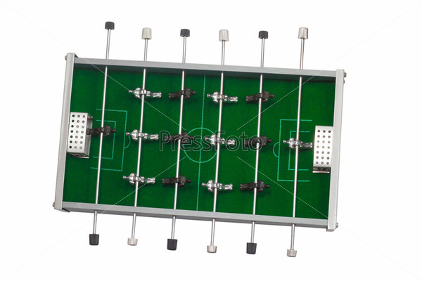 Table football game is isolated board game clipping path