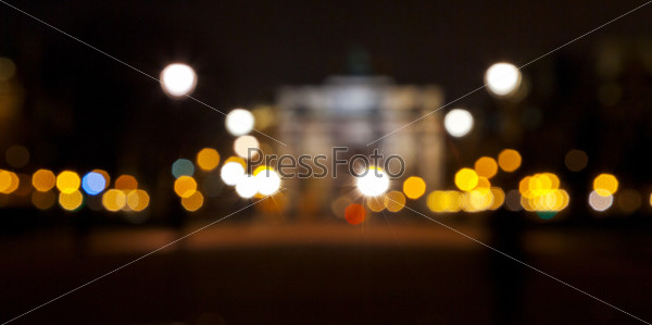 blur background with lights of night Paris