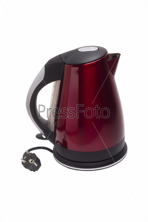 red kettle electric isolated white background
