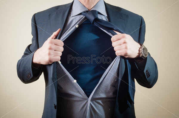 superhero businessman on white background (superhero,\
superman, change)