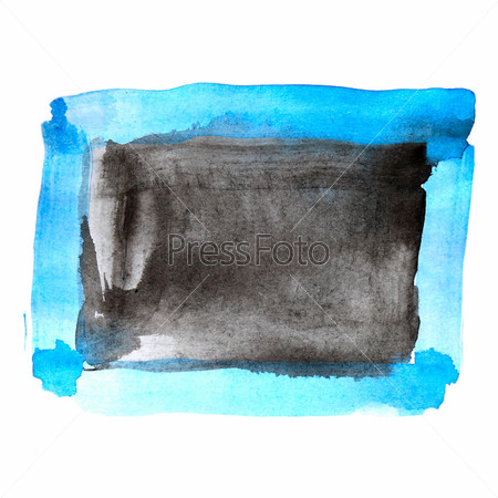 Watercolor blue, black paint background blob ink design color sp